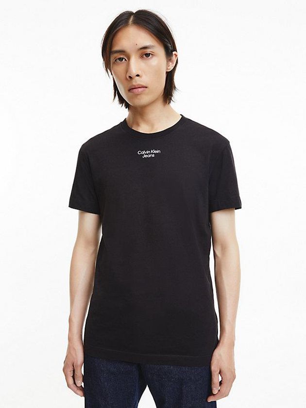 Calvin Klein USA Slim Organic Cotton Mens T-Shirt Black 8943510-KC